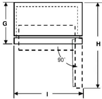 GE GBE21DSKSS - Dimensions de l'électroménager - 2