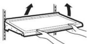 GE GBE21DSKSS - To remove the shelves: - 1