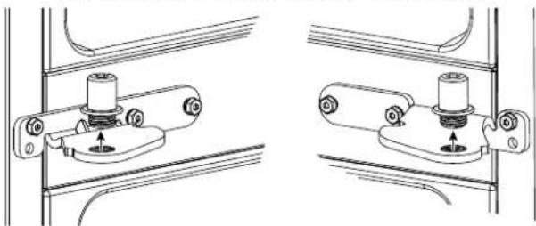 GE GBE21DSKSS - RETIRO DE LAS BISAGRAS CENTRALES Y DE LOS SOPORTES - 1