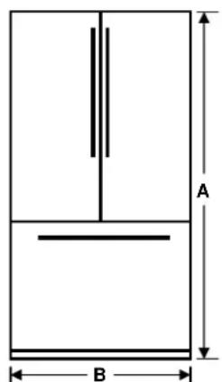 GE GBE21DSKSS - Dimensions de l'électroménager - 3