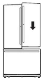 GE GBE21DSKSS - NIVELACION DE LAS PUERTAS DEL REFRIGERADOR (en algunos modelos) - 1