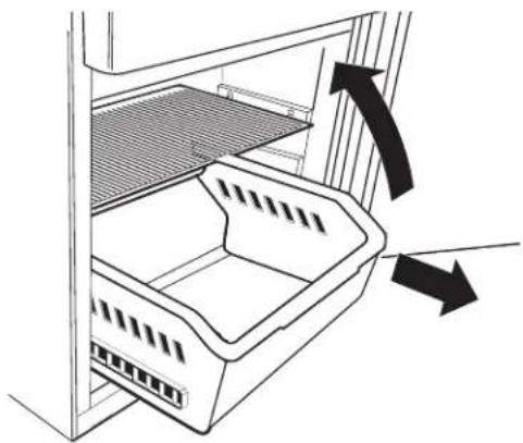 GE GBE21DSKSS - To remove the full-width sliding basket on freezer door models: - 1
