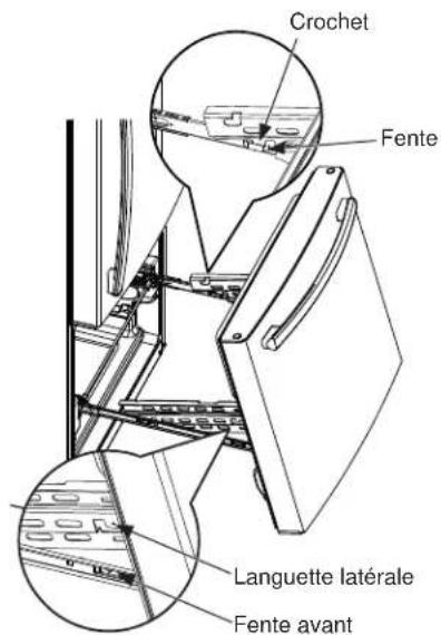 GE GBE21DSKSS - Reinstaller le DEVANT du TIROIR du congélateur - 1
