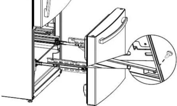 GE GBE21DSKSS - REINSTALL FREEZER DRAWER FRONT - 3