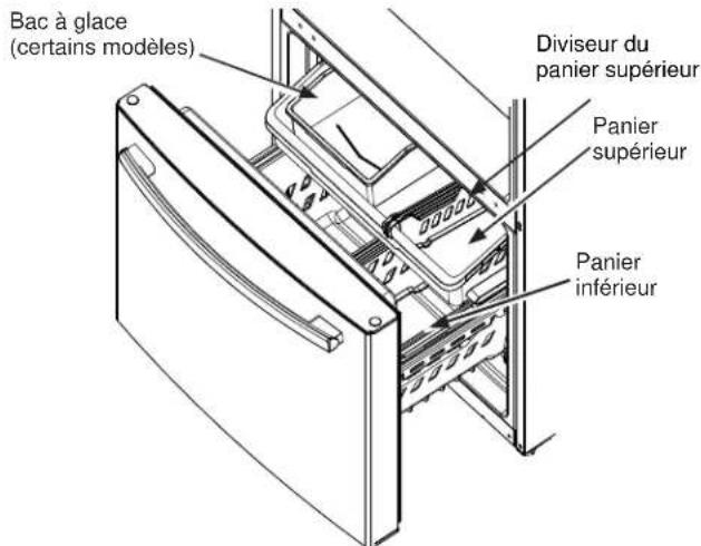 GE GBE21DSKSS - Paniers du congélateur - 1