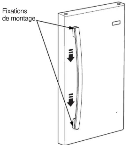 GE GBE21DSKSS - Fixation des poignées du compartiment réfrigérateur - 1