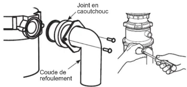 GE GFC1020N - Raccorder le COUDE de refoulement* - 1