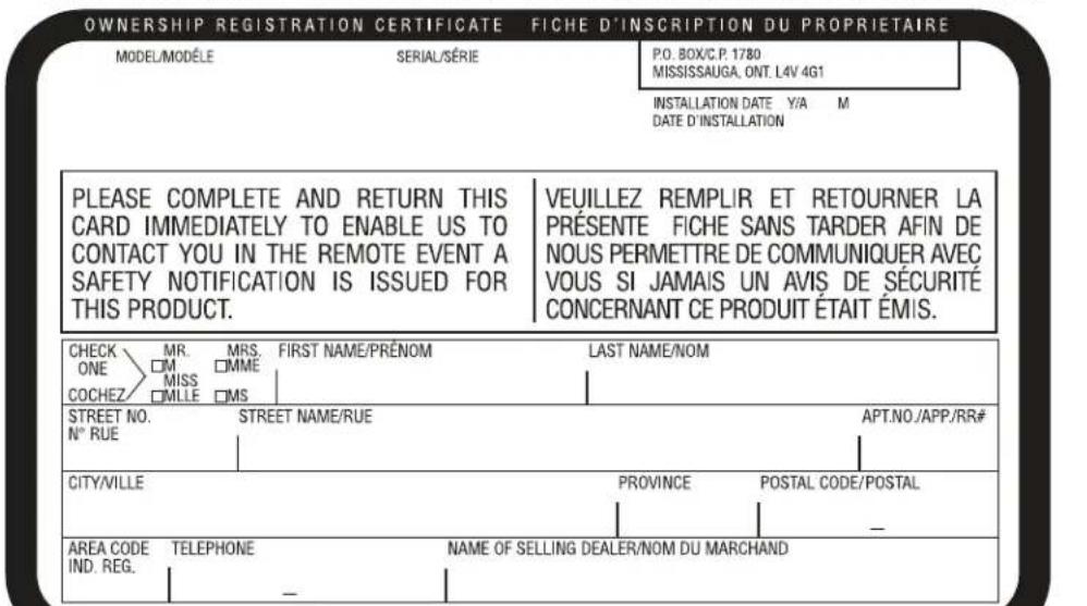 GE AZ91H09E5E - FOR CANADIAN CONSUMERS / POUR LES CONSOMMATEURS CANADIENS - 1