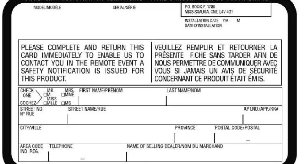 GE AZ91H18D3C - FOR CANADIAN CONSUMERS / POUR LES CONSOMMATEURS CANADIENS - 1