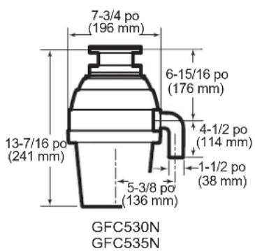 GE GFC535N - DIMENSIONS - 3
