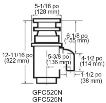 GE GFC535N - DIMENSIONS - 2