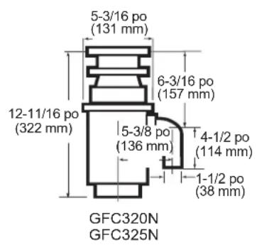 GE GFC535N - DIMENSIONS - 1