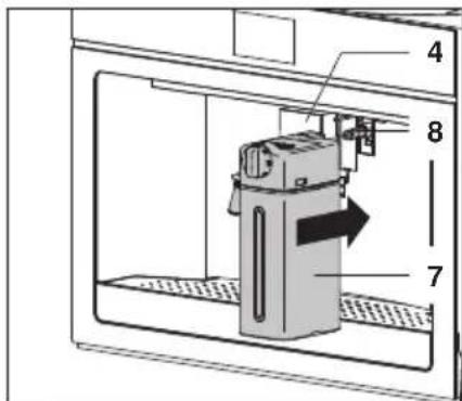 V-ZUG CoffeeCenter V6000 45 - Raccorder le mousseur à lait - 3