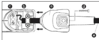 STEINEL HL 1920 E - Laido keitimas (tik prietaise HL 2020 E) - 1