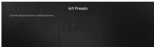 NAD M17 V2i - EXEMPLE DE PROCEDURE POUR LA CONFIGURATION DES PRÉRÉGLAGES A/V - 8