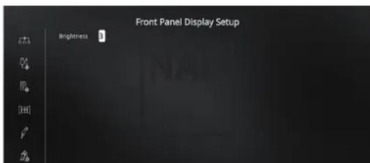 NAD M17 V2i - FRONT PANEL DISPLAY SETUP (CONFIGURATION DE L'AFFICHAGE DEPUIS LE PANNEAU AVANT) - 1