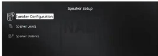 NAD M17 V2i - SPEAKER SETUP (DEFINITION DES HAUT-PARLEURS) - 1