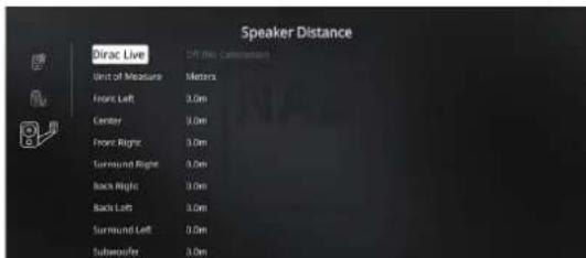 NAD M17 V2i - SPEAKER DISTANCE (DISTANCE DES HAUT-PARLEURS) - 1