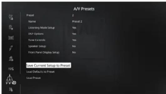 NAD M17 V2i - FONCTIONNEMENT DU M17 - MENU DE CONFIGURATION - 1