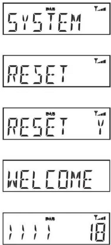 ROBERTS Eco4 BT - Réinitialisation du système - 2