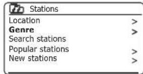 ROBERTS SB1 - Select d'une station de radio par genre - 6