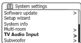 ROBERTS SB1 - Spcification de I'entree a utiliser pour l'audio du téléviseur - 3