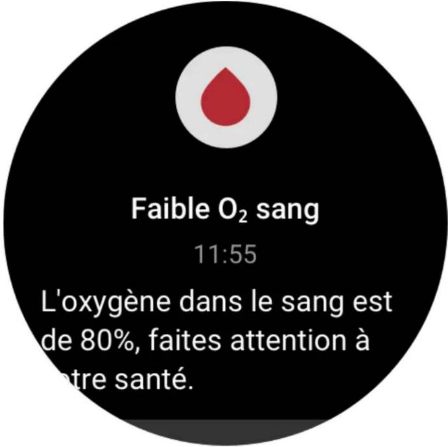 AMAZFIT GTR 3 - Alerte en cas de faible taux d'oxygène dans le sang - 1