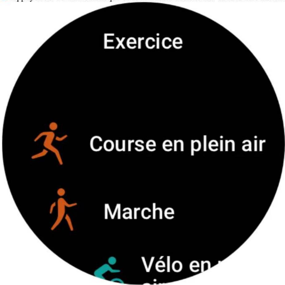 AMAZFIT GTR 3 - Liste d'entraînements - 1