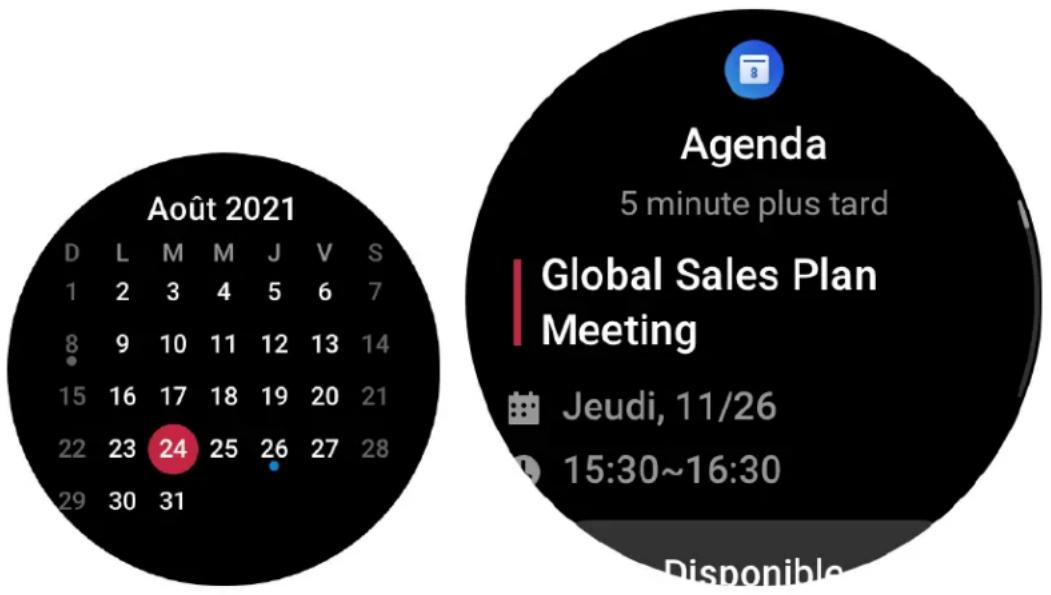 AMAZFIT GTR 3 - Agenda et événements - 1