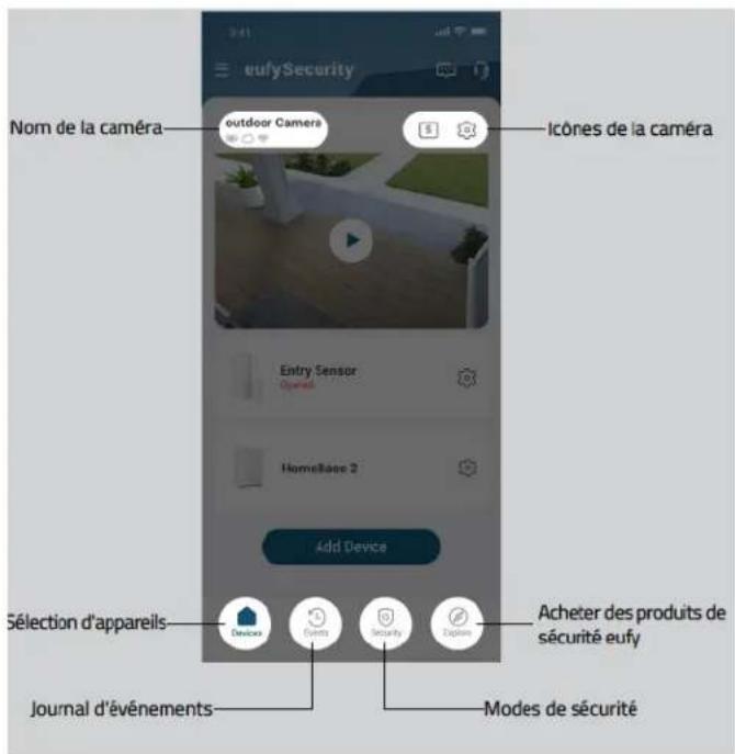eufy Outdoor Cam Pro - UTILISATION DE VOTRE APPLICATION EUFY SECURITY - 1