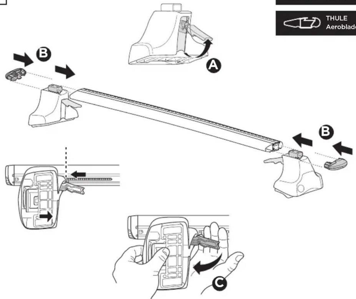 THULE Rapid Traverse - For WINGBAR EVO &amp; AEROBLADE: - 2