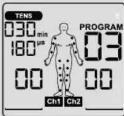 BEURER EM 44 - Procedure for TENS programs 1-12: - 1