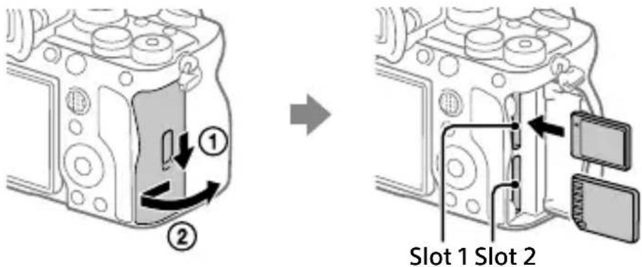 SONY Alpha A7 IV - Inserting a memory card into the camera - 1