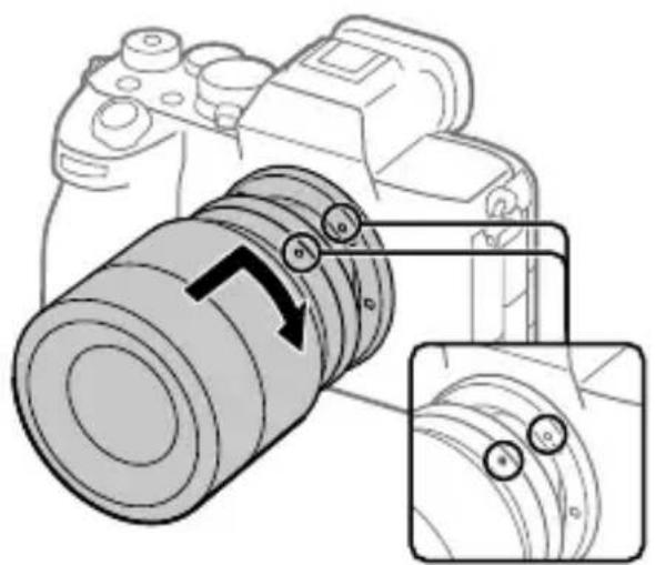 SONY Alpha A7 IV - Anbringen eines Objektivs - 1
