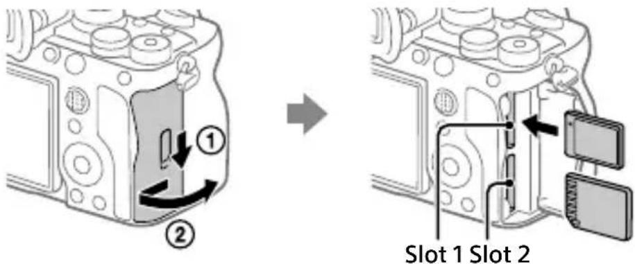 SONY Alpha A7 IV - Inserimento di una scheda di memoria nella fotocamera - 1