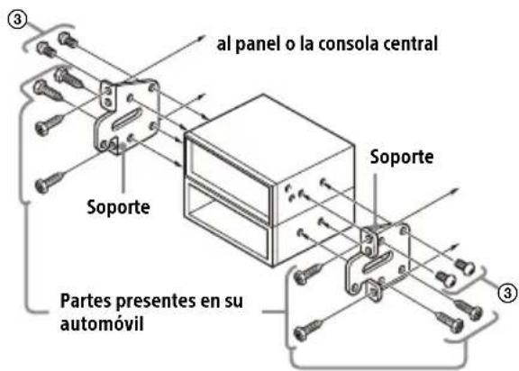 SONY XAV9500ES - Uso de los soportes de montaje suministrados con el automóvil - 1