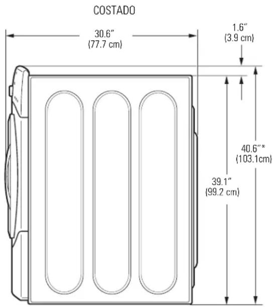 GE Adora WHDVH626FGG - DIMENSIONES APROXIMADAS - 2