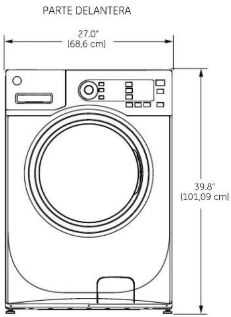 GE GFWN1100DWW - Distancias mínimas de separación para la instalación - 1