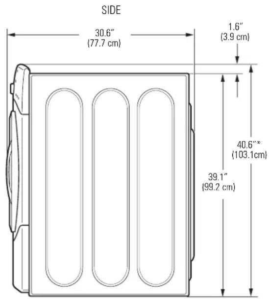 GE Adora WHDVH626FWW - ROUGH-IN DIMENSIONS - 2