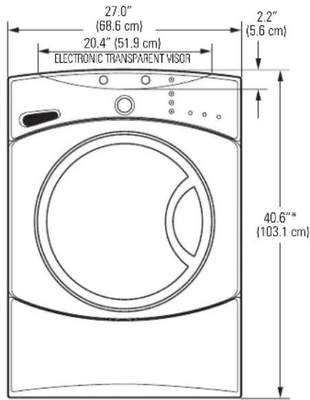 GE Adora WHDVH626FWW - ROUGH-IN DIMENSIONS - 1