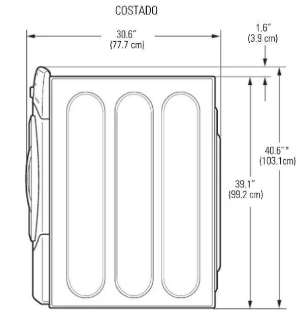 GE Adora WHDVH626FWW - DIMENSIONES APROXIMADAS - 2