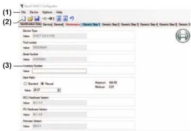 BOSCH EXACT Configurator - Description of the Operating Controls - 1