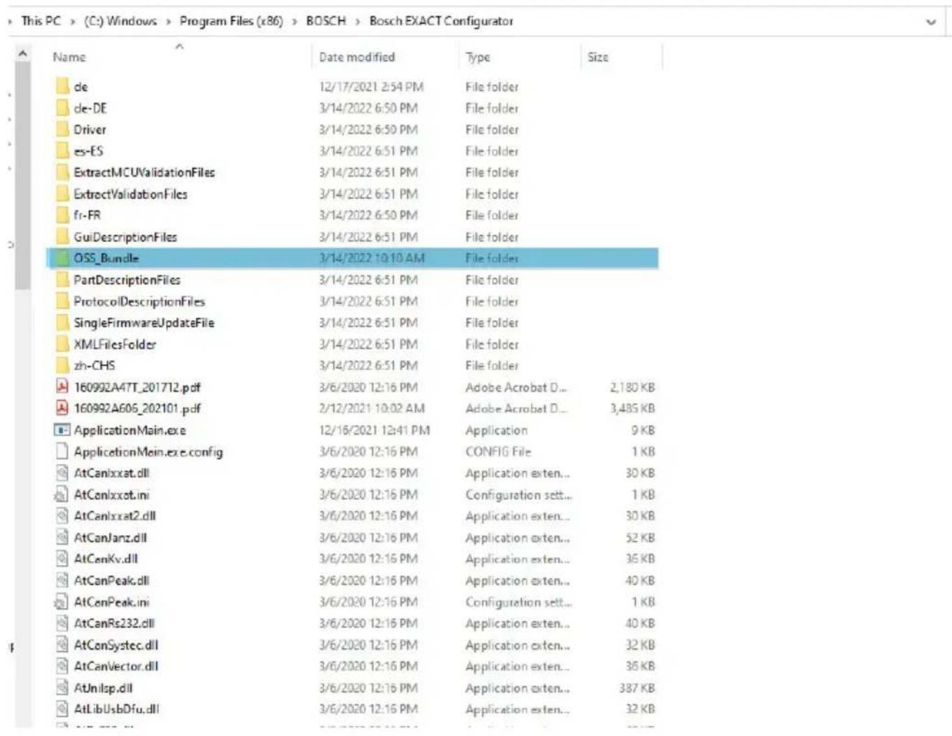 BOSCH EXACT Configurator - Appendix - Source Code Path - 1