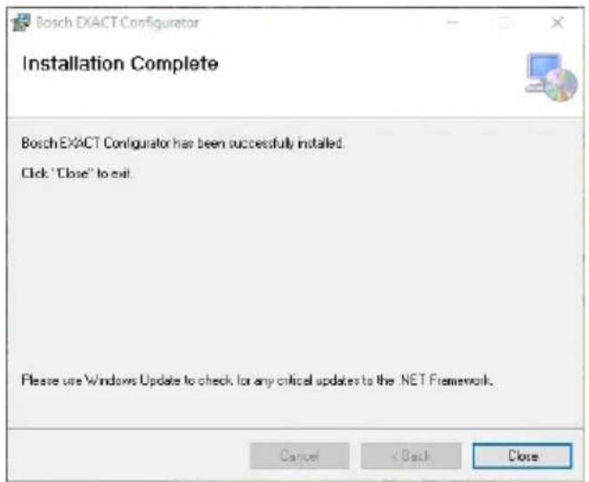 BOSCH EXACT Configurator - Installation du logiciel - 4