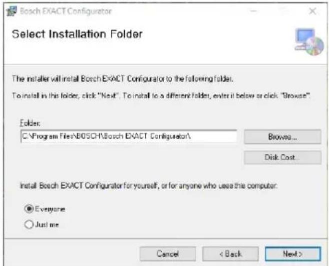 BOSCH EXACT Configurator - Instalación de software - 2