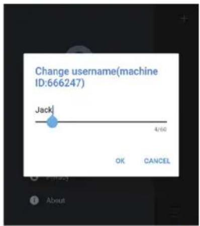 Telestar EC 311 S6 - Seite zur "Einstellungen des Benutzers-Spitznameändern" - 1