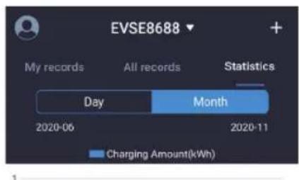 Telestar EC 311 S6 - Page «enregistrements de charge - statistiques de charge - statistiques mensuelles - 1