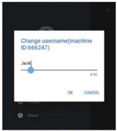 Telestar EC 311 S6 - Page «réglages de l'utilisateur - modifier le surnom - 1