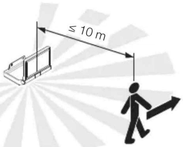 STEINEL XLED PRO ONE S - Liikumise tuvastamine liikumissuunaga külgmiselt XLED PRO ONE S / Plus S / Max S - 1