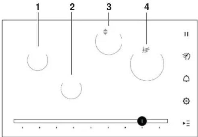 V-ZUG CookTop V6000 I906 FullFlex - 炉位显示屏 - 1